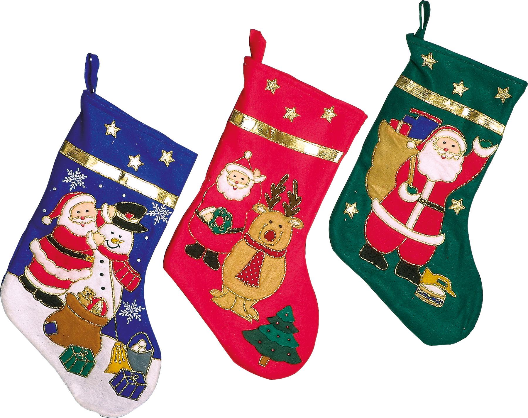 Weihnachtsstiefel mit Wunschnamen 50cm rot/grün/blau