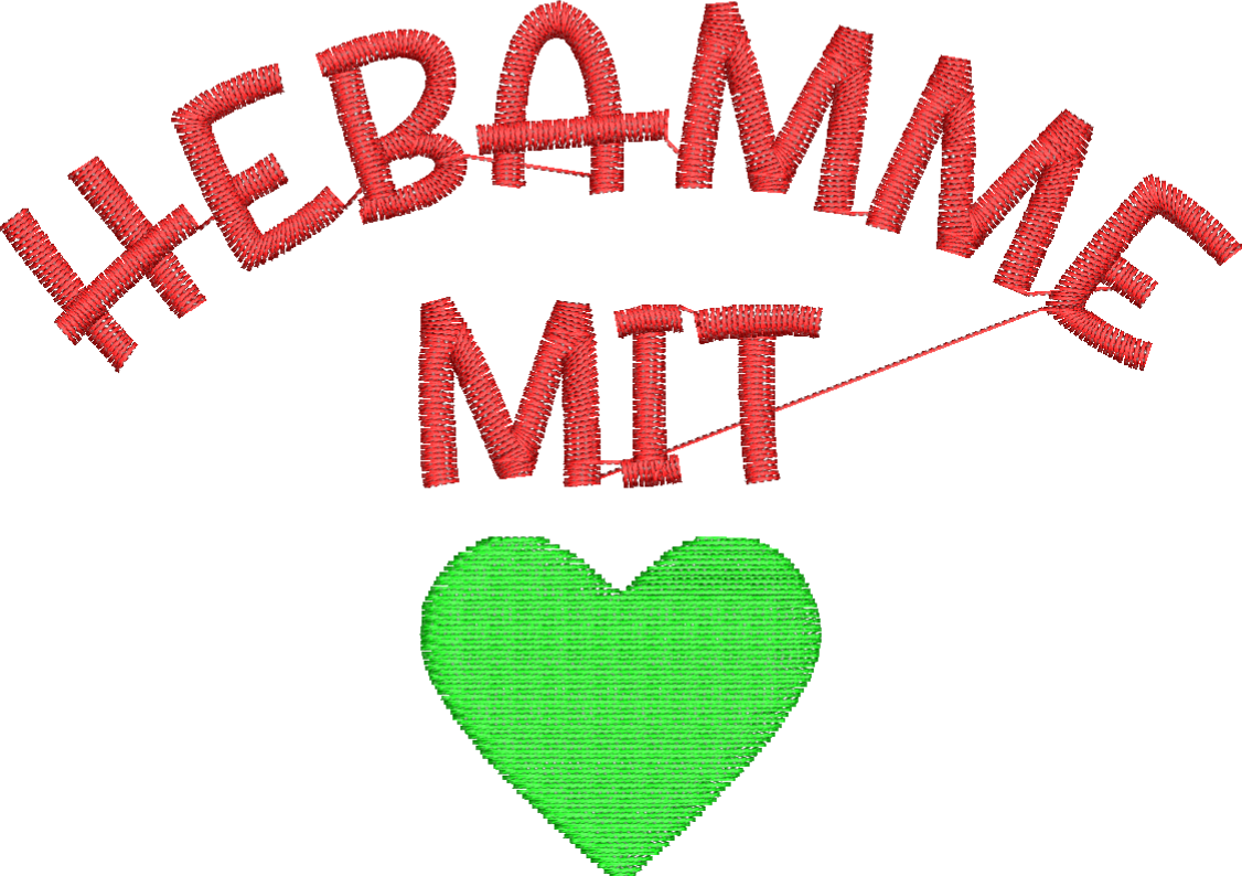 Bestickte Windel für die Hebamme