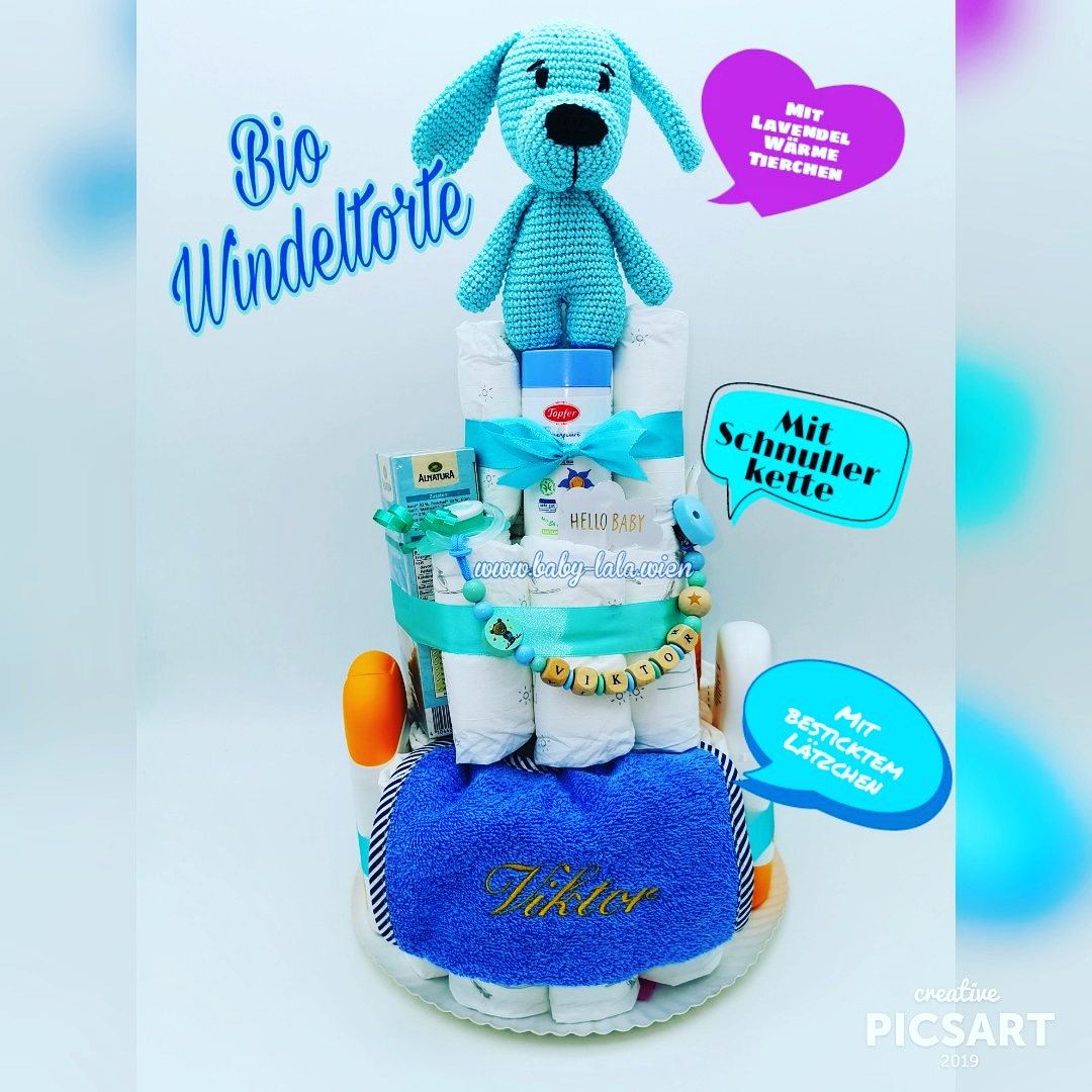 Bio Windeltorte aus 100% BIO - ECO Produkten