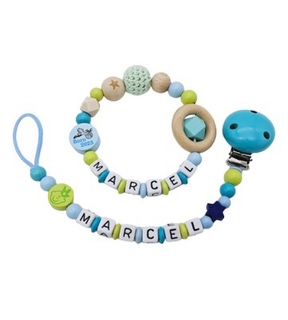 Set aus Schnullerkette und Greifling