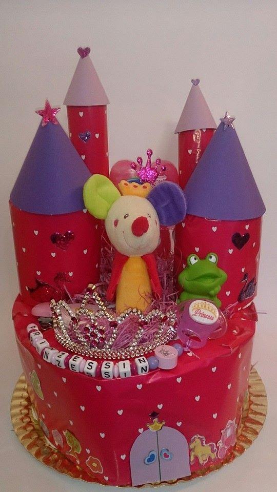 Windeltorte Schloss für Zwillinge