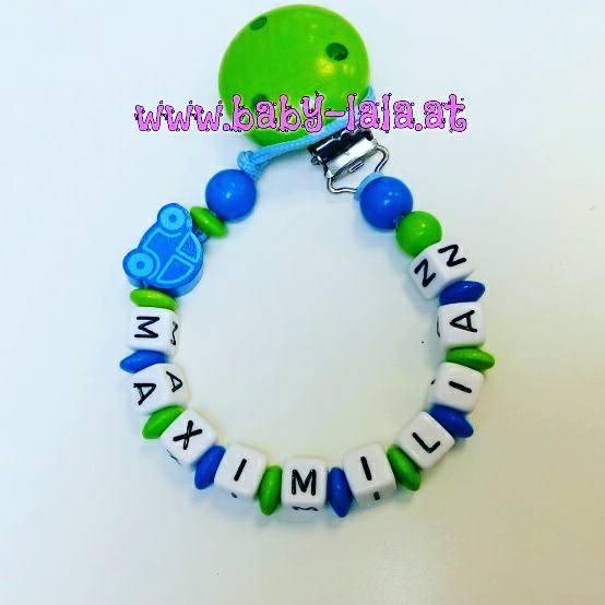 Schnullerkette mit 1 Motiv für Buben