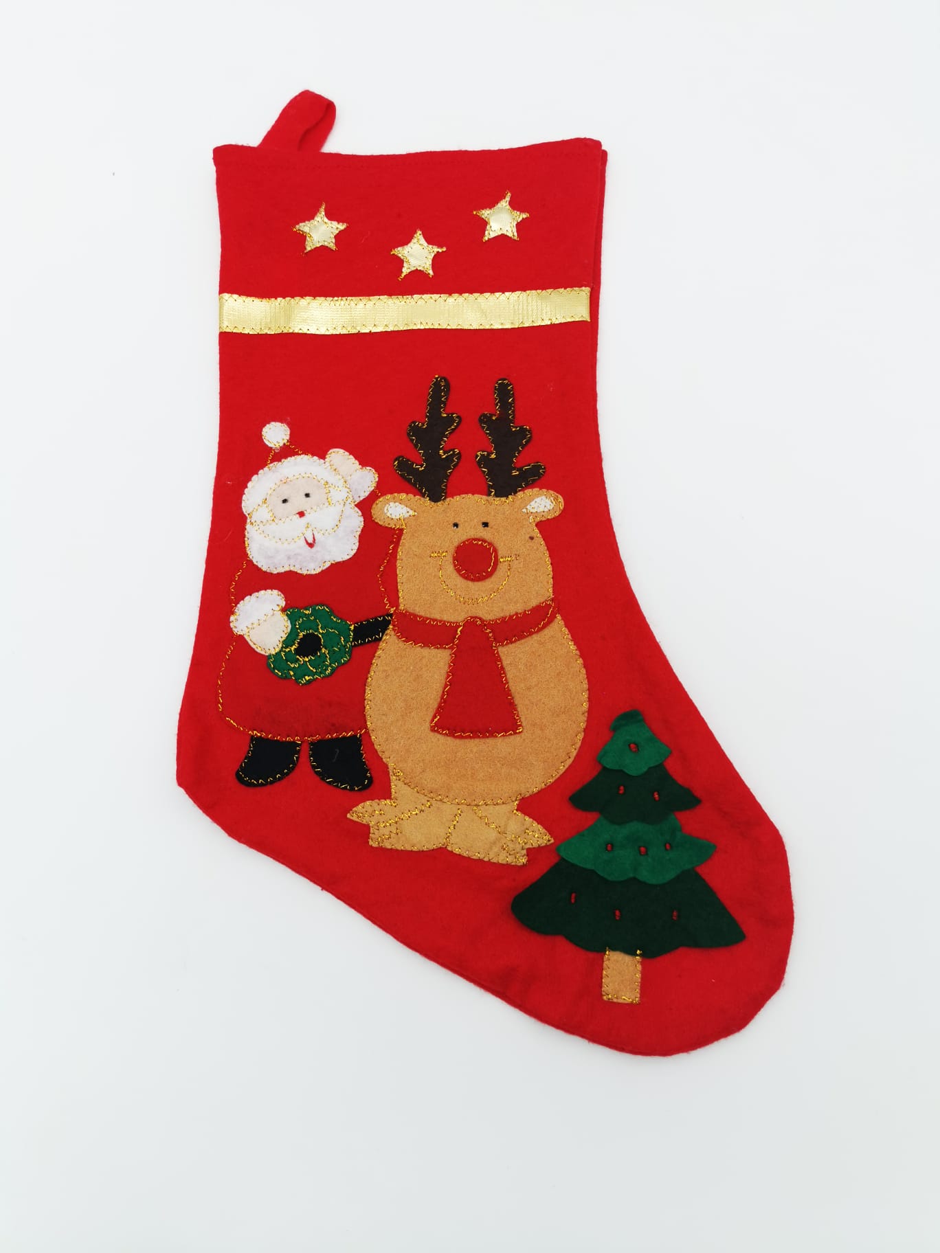 Weihnachtsstiefel mit Wunschnamen 50cm rot/grün/blau