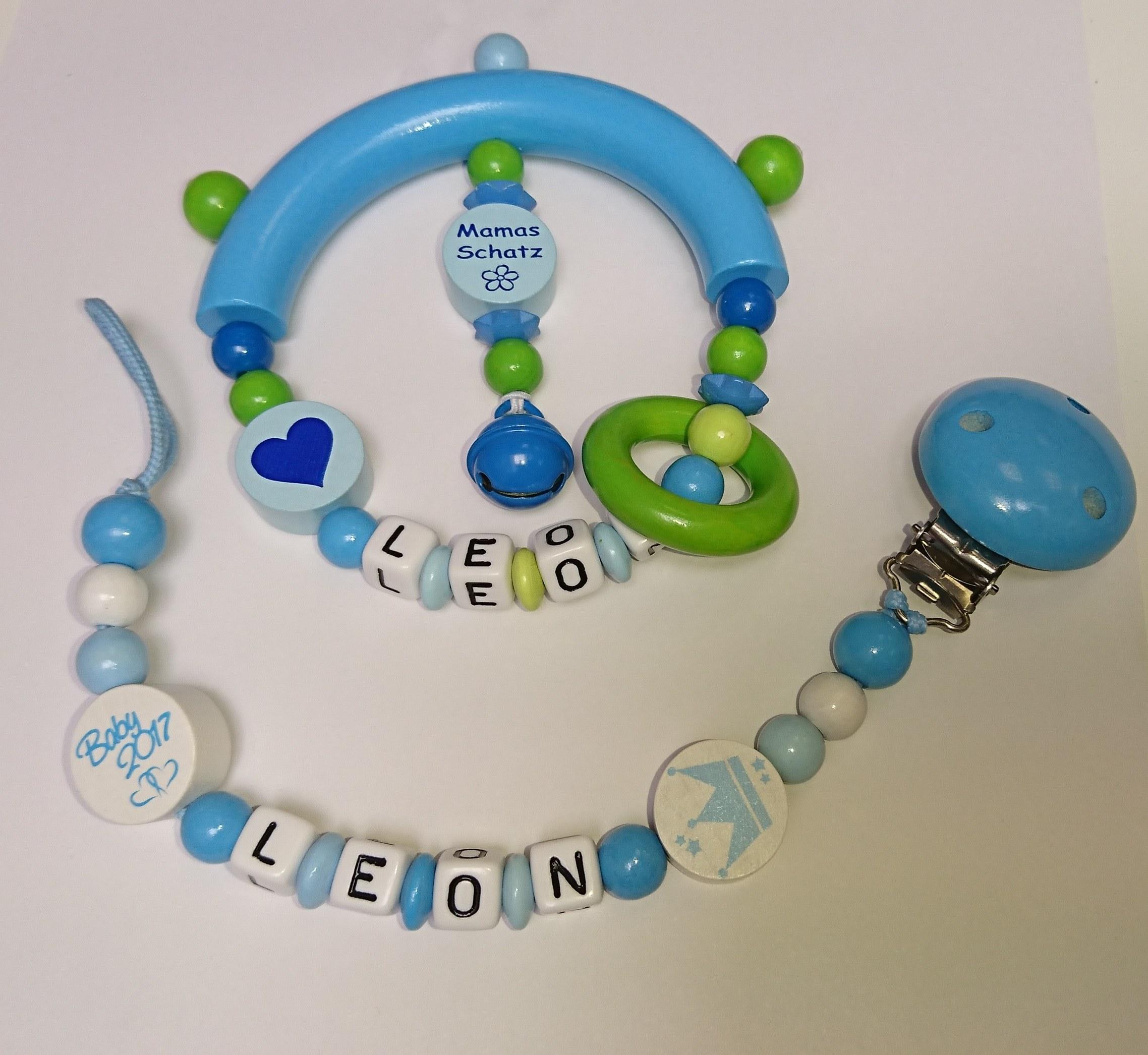 Set aus Greifling und Schnullerkette