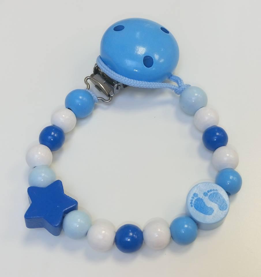 Schnullerkette mit 2 Motiven ohne Namen für Buben